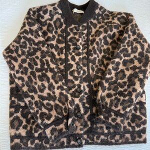 Sézane Noah Jacket• Size S• Leopard Print